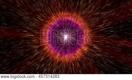 Pulsar Star Light In Space, Illustration Abstract