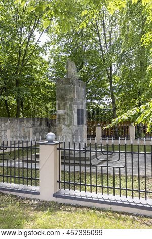 Zamosc, Poland - May 25, 2022: New Jewish Cemetery, Lapidarium Made Of Matzevot Devastated By The Na