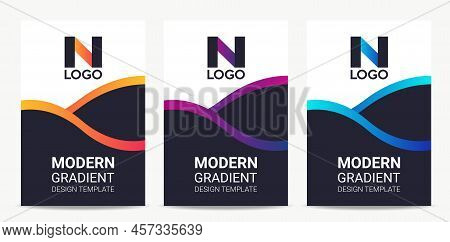 Fluid Modern Gradient Background Design Template Set