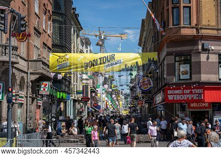 Copenhagen, Denmark - June 30, 2022: Decoration In The City Centre For The Starting Of The Tour De F