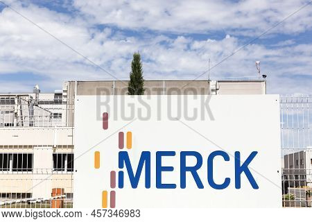 Meyzieu, France - July 29, 2017: Merck Plant In Meyzieu, France. Merck Is A German Multinational Che