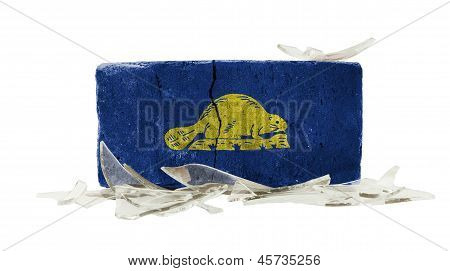 Brick With Broken Glass, Violence Concept
