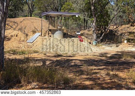 Canopy Above Underground Digging For Sapphires On A Mining Lease At Reward Fossicking Area, Rubyvale
