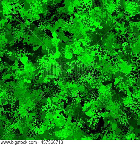 Toxic Green Seamless Camouflage Pattern Repeating Digital Dotted Flecktarn Camo