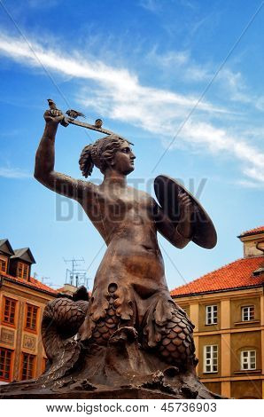 Sirene Monument, gamle bydel i Warszawa, Polen