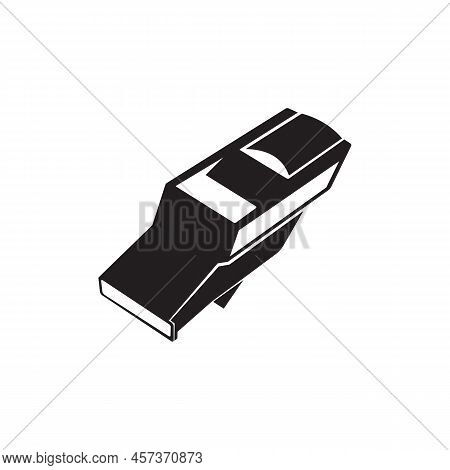 Black Simple Whistle Icon Vector Logo Design