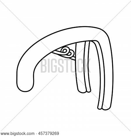 Guitar Capo Pictogram Vector Illustration On A White Background.