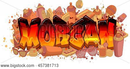 Graffiti Styled Urban Street Art Tagging Design - Morgan