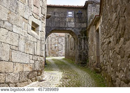 Salto (portugal), June 24, 2022. Typical Street. The Village Of Salto Is The Largest In The Municipa
