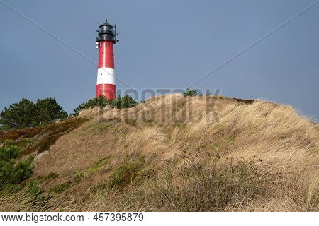 Panoramic Image Of Hoernum Lighthouse Against Sky, Sylt, North Frisia, Germany