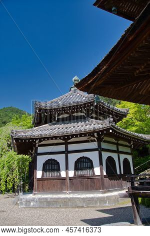 The Hexagonal Hall Of Yoshimine-dera Temple.  Kyoto Japan