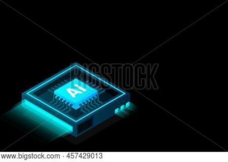 Artificial Intelligence, Ai Web Banner, Isometric Cloud Computing Concept, Data Mining, Isometric, N