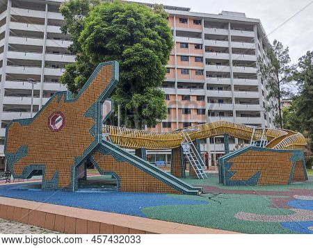 Singapore- 9 Apr, 2022: Dragron Playground Located In Ang Mo Kio, Singapore. It Is Last Few Remainin