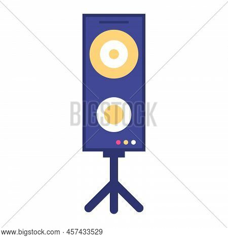 Music Column Vector Illustration. Sound Voice And Art Audio Bass Entertainment. Musical Symbol Speak