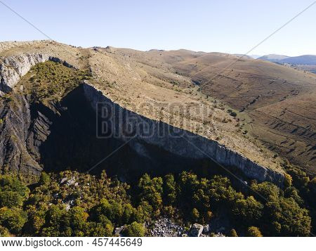 Aerial View Of Rock Formation Stolo At Ponor Mountain, Balkan Mountains, Bulgaria
