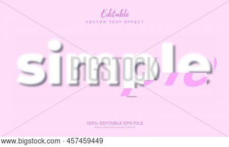 3d Embossed Vector Text Style Effect, Editable Text Effect