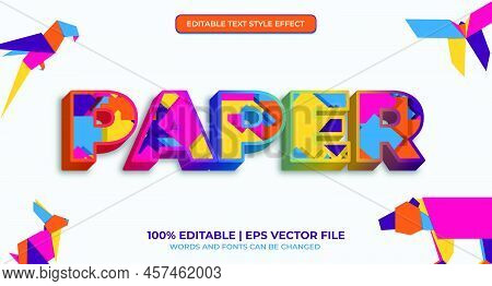 Elegant And Colorful Text Effect Design, Editable Text Effect. Premium Editable Text Effect Rainbow