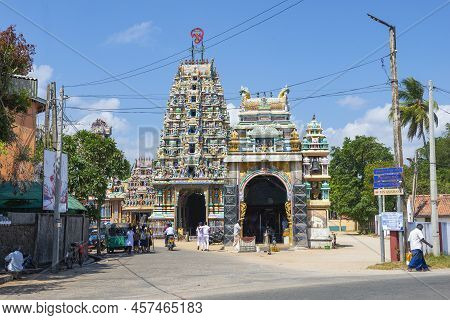 Trincomalee, Sri Lanka - February 10, 2020: View Of The Ancient Hindu Temple Of Sri Bhadrakali Amman