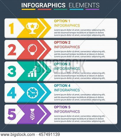 Infographics Element Design The Number Top Five
