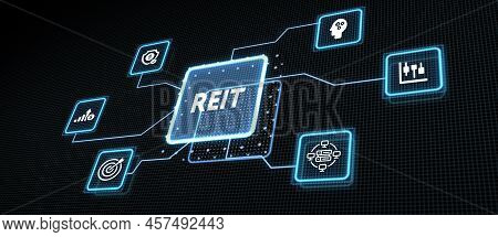 Reit Real Estate Investment Fund Etf Financial Stock Market. Business, Technology, Internet And Netw