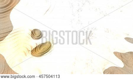 Light Brown Abstraction From Different Spots. On A Light Brown Background, There Are Several Bright 