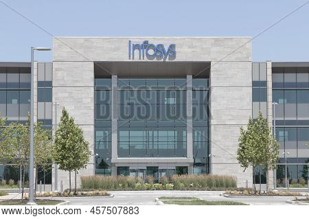 Indianapolis - Circa July 2022: Infosys U.s. Education Center. Infosys Is Based In India And Is A Wo