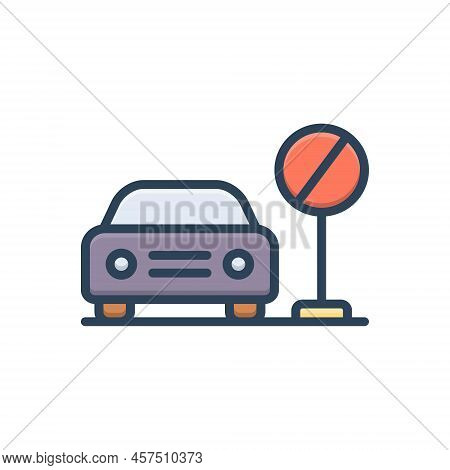 Color Illustration Icon For Violations Infringement Breach Contravention Traffic Automobile Transpor