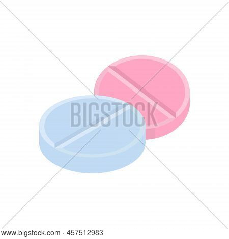 Pills And Drugs Composition Vector Colorful Realistic Icon