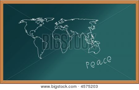 Karte der Welt an Bord