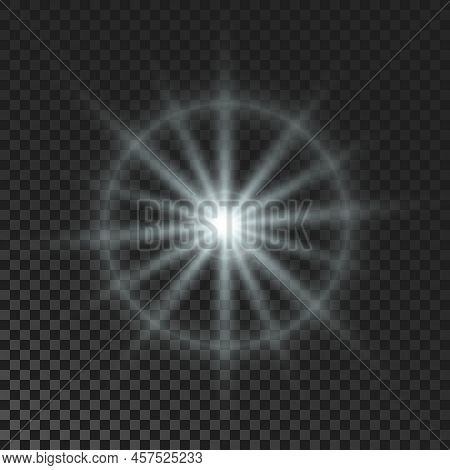 White Glowing Sparkling Star
