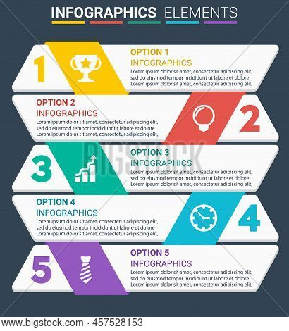 Infographics Element Design The Number Top Five