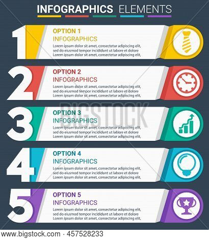 Infographics Element Design The Number Top Five