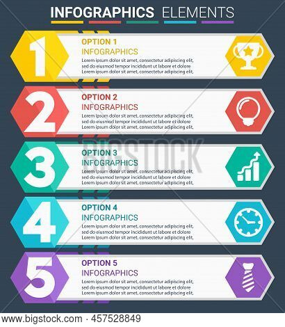 Infographics Element Design The Number Top Five(multiple Values)
