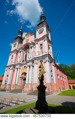 Święta Lipka, Poland - June 23, 2022 - Ancient Marian Shrine In The Masurian-warmian Lands In Poland