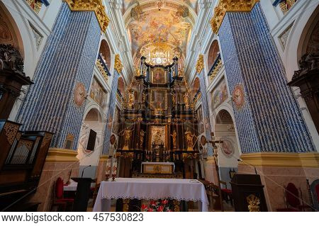 Święta Lipka, Poland - June 23, 2022 - Ancient Marian Shrine In The Masurian-warmian Lands In Poland