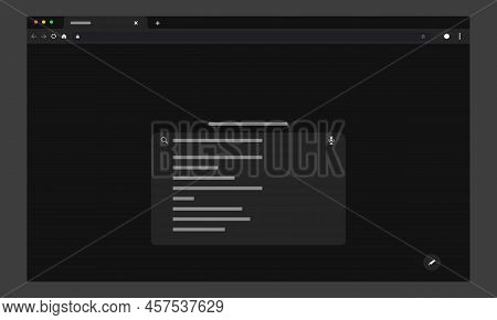 Web Browser Flat Ui Design On Dark Background