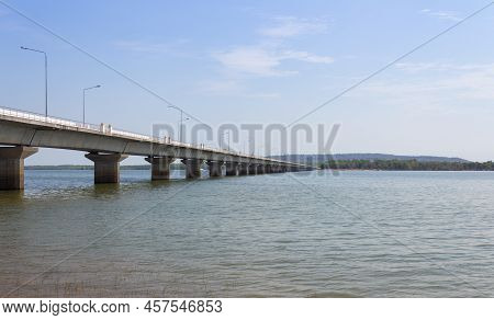 Thep Sada Bridge The Longest River Bridge In The Country.