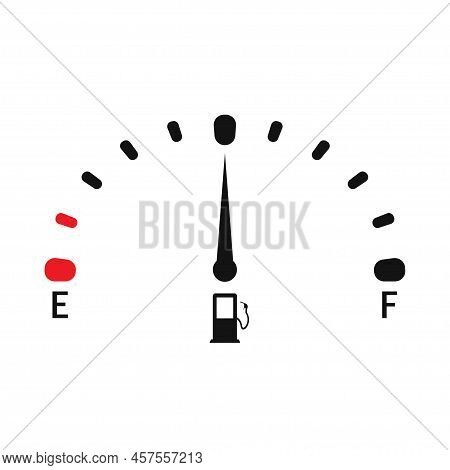 Fuel Arrow. Fuel Arrow In The Middle. Vector Illustration. Stock Image.