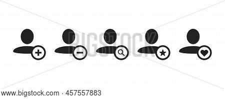 Plus Minus People Icon. Business, Icon Set. Plus Minus Men Icon. Vector Illustration. Stock Image.