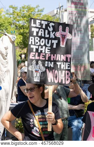 Los Angeles, Ca - May 18 2022:  Bans Off Our Bodies Abortion Rights Rally