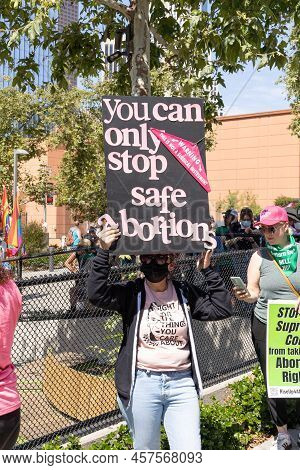 Los Angeles, Ca - May 18 2022:  Bans Off Our Bodies Abortion Rights Rally