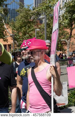 Los Angeles, Ca - May 18 2022:  Bans Off Our Bodies Abortion Rights Rally