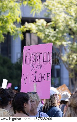 Los Angeles, Ca - May 18 2022:  Bans Off Our Bodies Abortion Rights Rally
