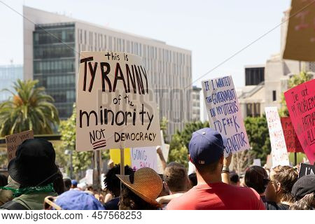 Los Angeles, Ca - May 18 2022:  Bans Off Our Bodies Abortion Rights Rally