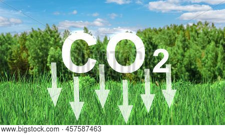 Reduce Co2 Emission Concept. Renewable Energy-based Green Businesses Can Limit Climate Change And Gl