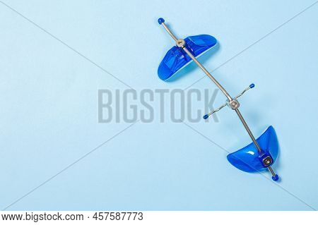 Orthodontic Face Mask Dental Petite Mask On A Blue Background
