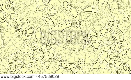 Topographic Map Background. Geographic Abstract Patterns Grid. The Topo Contour Map With Stylized He