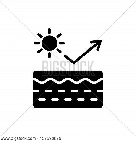 Uv Protection Skin Silhouette Icon. Stop Ultra Violet And Spf Cream Concept. Reflect Ultraviolet Rad