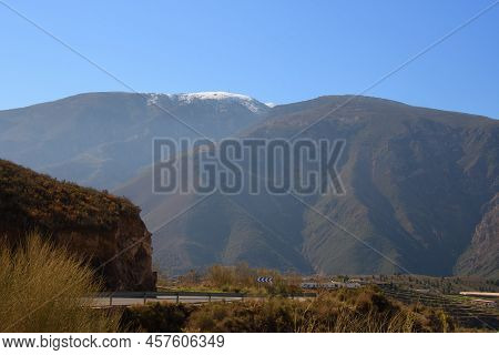 View Of The Area Of The Town Of Canar, In The Sierra Nevada Of Andalusia, Spain