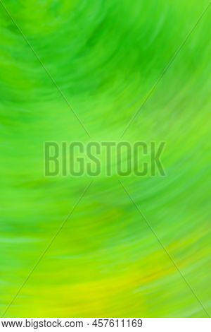 Swirl Bright Bokeh Motion Green Background. Unstable Situation In Life Concept.